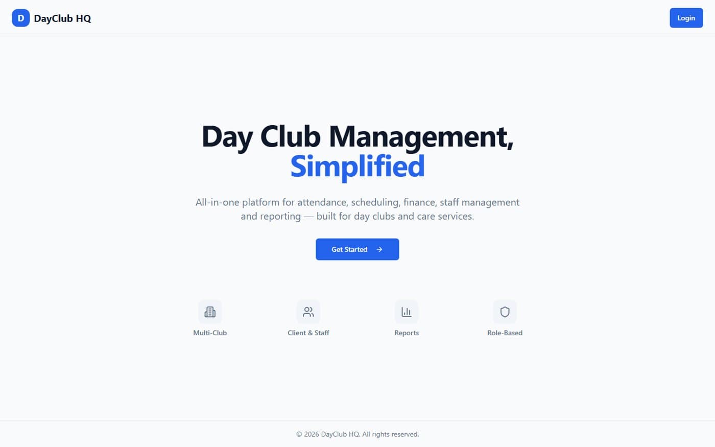 Day Club HQ — screen 1 of 1
